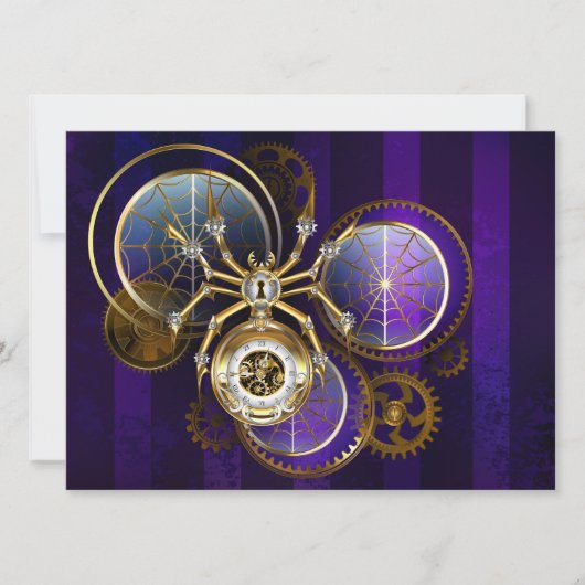 Steampunk Spider on Purple 案内状 (正面)