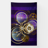 Steampunk Spider on Purple 横断幕 (縦)