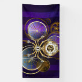 Steampunk Spider on Purple 横断幕 (縦)