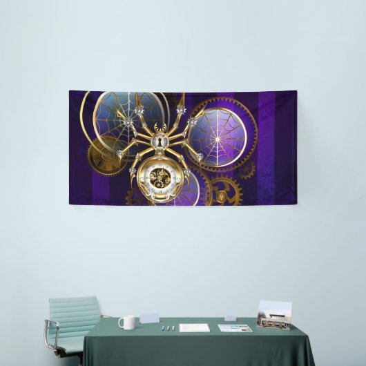 Steampunk Spider on Purple 横断幕 (トレードショー)