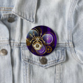 Steampunk Spider on Purple 缶バッジ (インサイチュ)