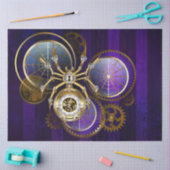 Steampunk Spider on Purple 薄葉紙 (クラフト)