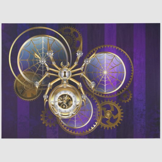Steampunk Spider on Purple 薄葉紙 (正面)