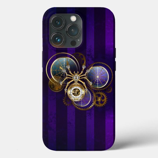 Steampunk Spider on Purple Case-Mate iPhoneケース (裏面)