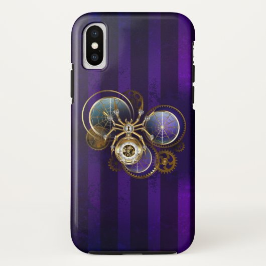 Steampunk Spider on Purple Case-Mate iPhoneケース (裏面)