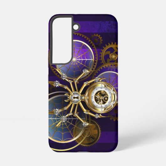 Steampunk Spider on Purple Samsung Galaxyケース (裏面)