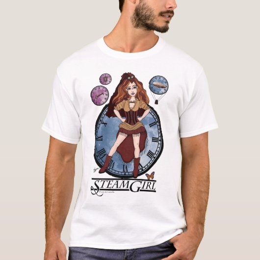 Steampunk - SteamGirl - StardustSteampunk™著… Tシャツ (正面)