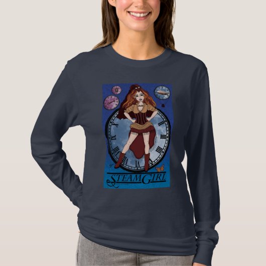 Steampunk - SteamGirl - StardustSteampunk™著… Tシャツ (正面)