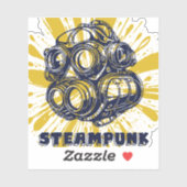 Steampunk Stickers – Vintage Art Squared Stickers シール (シート)