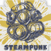 Steampunk Stickers – Vintage Art Squared Stickers シール (正面)