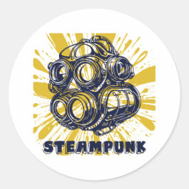 Steampunk Stickers – Vintage Art Sticker ラウンドシール