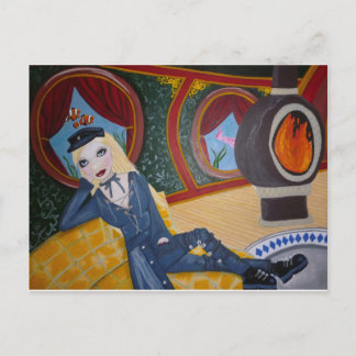 Steampunk submarine Captain閉じる – ポストカード