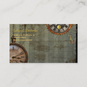 Steampunk Time Machineビジネスプロファイルカード 名刺