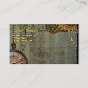 Steampunk Time Machineビジネスプロファイルカード 名刺