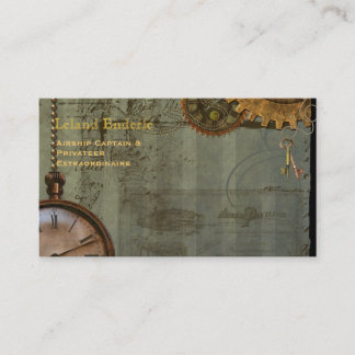 Steampunk Time Machineビジネスプロファイルカード 名刺