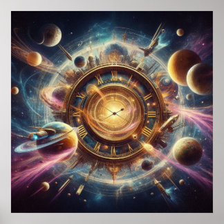 Steampunk/Time Machine、Time/宇宙/Continuum 6002X ポスター
