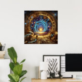 Steampunk/Time Machine、Time/宇宙/Continuum 6004X ポスター (ホームオフィス)