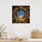 Steampunk/Time Machine、Time/宇宙/Continuum 6004X ポスター (キッチン)