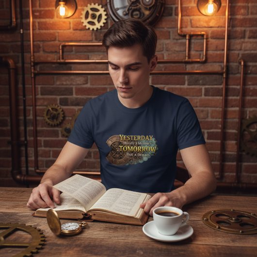 Steampunk Time Machine - Yesterday & Tomorrow Navy Tシャツ