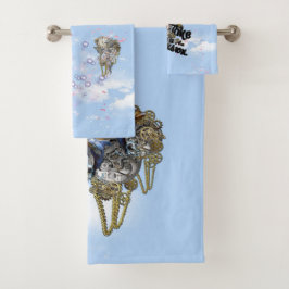 Steampunk Timeless Wedding Partyカードとギフト バスタオルセット