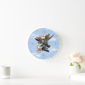 Steampunk Timeless Wedding Partyカードとギフト ラウンド壁時計 (ホーム)