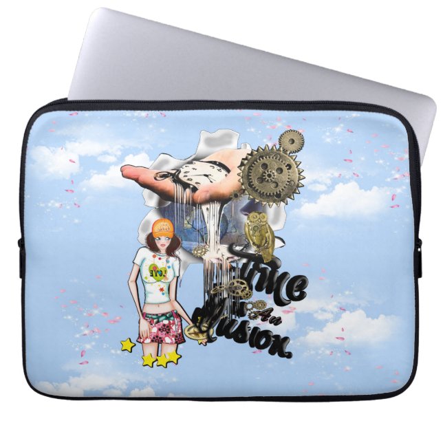 Steampunk Timeless Wedding Partyカードとギフト ラップトップスリーブ (正面)