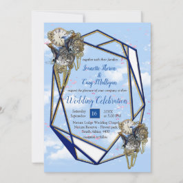 Steampunk Timeless Wedding Partyカードとギフト 招待状