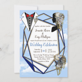 Steampunk Timeless Wedding Partyカードとギフト 招待状