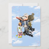 Steampunk Timeless Wedding Partyカードとギフト 招待状 (裏面)