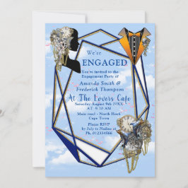 Steampunk Timeless Wedding Partyカードとギフト 招待状