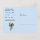 Steampunk Timeless Wedding Partyカードとギフト 案内ポストカード (裏面)