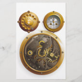 Steampunk Uhr 便箋 (正面)