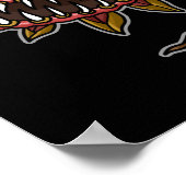 Steampunk Victorian Carnivorous Plant Venus Fly ポスター (角)