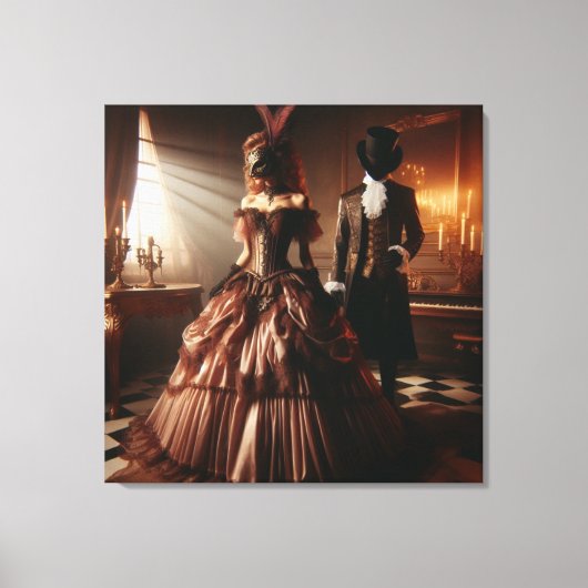 Steampunk Victorian Fantasy Art Masquerade  キャンバスプリント (正面)