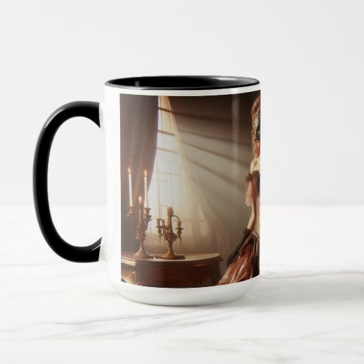 Steampunk Victorian Fantasy Art Masquerade  マグカップ (左)