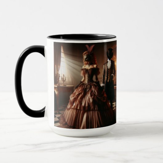 Steampunk Victorian Fantasy Art Masquerade  マグカップ (左)