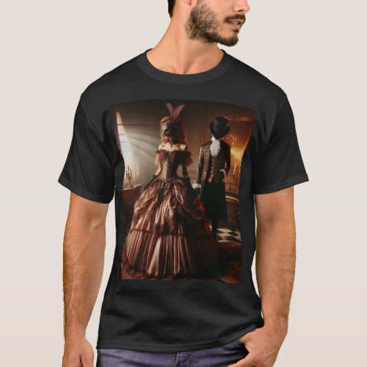 Steampunk Victorian Fantasy Art Masquerade  Tシャツ (正面)