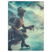 Steampunk Victorian Fantasy Winter Messenger クリップボード (裏面)