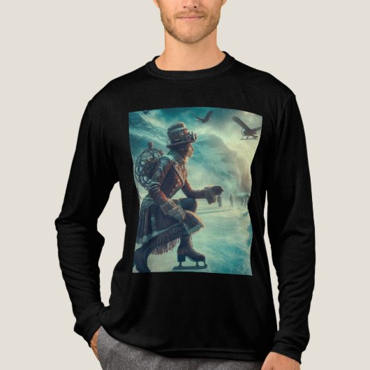 Steampunk Victorian Fantasy Winter Messenger トライブレンドＴシャツ (正面)