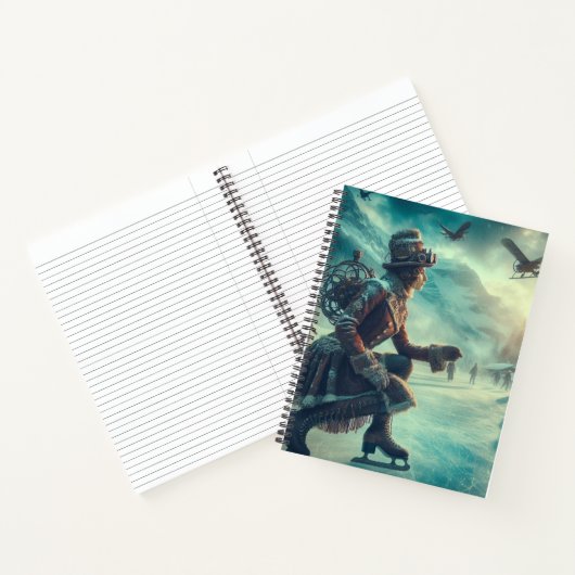 Steampunk Victorian Fantasy Winter Messenger ノートブック (内部)