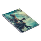 Steampunk Victorian Fantasy Winter Messenger ノートブック (右側)