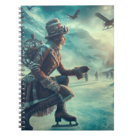 Steampunk Victorian Fantasy Winter Messenger ノートブック