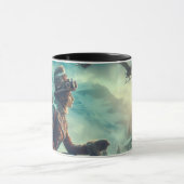 Steampunk Victorian Fantasy Winter Messenger マグカップ (中央)