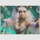 Steampunk Victorian Futuristic Green Dancer 薄葉紙 (正面)