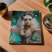 Steampunk Victorian Futuristic Green Dancer 薄葉紙