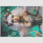 Steampunk Victorian Futuristic Green Dancer 薄葉紙 (正面)