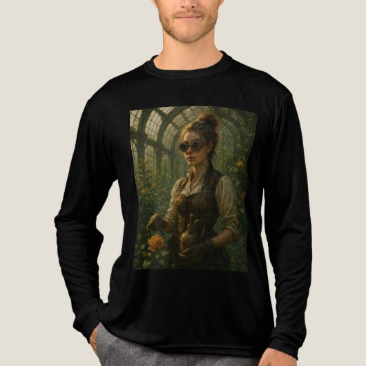Steampunk Victorian Gardener Art トライブレンドＴシャツ (正面)