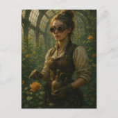 Steampunk Victorian Gardener Art ポストカード (正面)