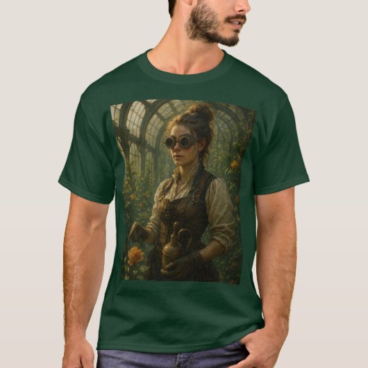 Steampunk Victorian Gardener Art Tシャツ (正面)