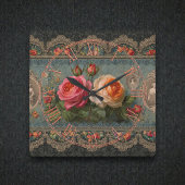 Steampunk Victorian Wall Clock スクエア壁時計